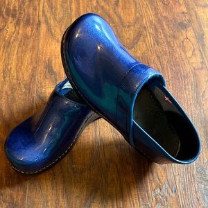 Shiny Blue Clogs